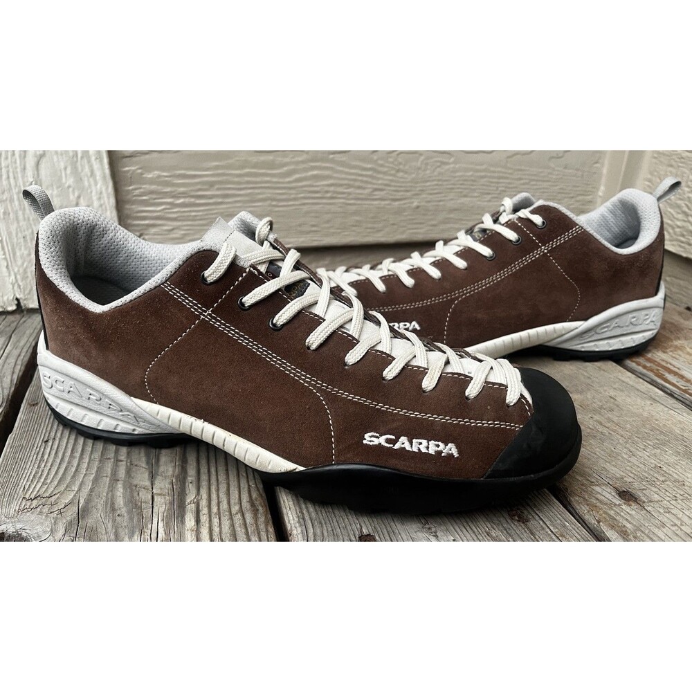 Scarpa Mojito Men's 12 Approach Shoes Brown Suede Vibram Hiking Climbing